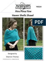 Haven Shells Shawl in Cascade Yarns Ultra Pima Fine