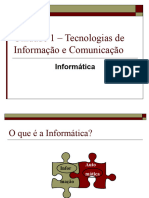 Unidade - 1 - Tecnologias de Informação Comunicação
