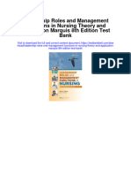 Instant Download Leadership Roles and Management Functions in Nursing Theory and Application Marquis 8th Edition Test Bank PDF Scribd