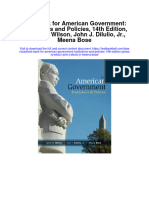Instant Download Test Bank For American Government Institutions and Policies 14th Edition James Q Wilson John J Diiulio JR Meena Bose PDF Scribd
