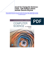 Instant Download Solution Manual For Computer Science An Overview 13th Edition Glenn Brookshear Dennis Brylow PDF Scribd