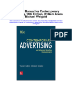 Instant download Solution Manual for Contemporary Advertising 16th Edition William Arens Michael Weigold pdf scribd