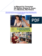 Instant download Solution Manual for Consumer Behavior 6th Edition Wayne d Hoyer Deborah j Macinnis Rik Pieters pdf scribd