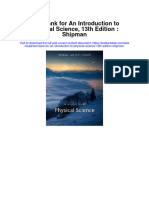 Instant Download Test Bank For An Introduction To Physical Science 13th Edition Shipman PDF Scribd