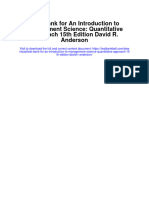 Instant Download Test Bank For An Introduction To Management Science Quantitative Approach 15th Edition David R Anderson PDF Scribd