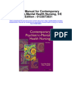 Instant Download Solution Manual For Contemporary Psychiatric Mental Health Nursing 3 e 3rd Edition 0133073831 PDF Scribd