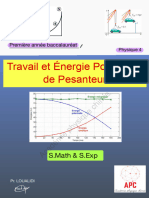 Travail Et Énergie Potentielle de Pesanteur