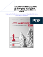 Instant download Solution Manual for Cost Management a Strategic Emphasis 9th Edition Edward Blocher Paul Juras Steven Smith pdf scribd