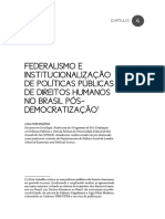 Federalismo e Institucionalização