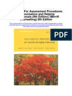 Instant Download Test Bank For Assessment Procedures For Counselors and Helping Professionals 8th Edition Merrill Counselling 8th Edition PDF Scribd