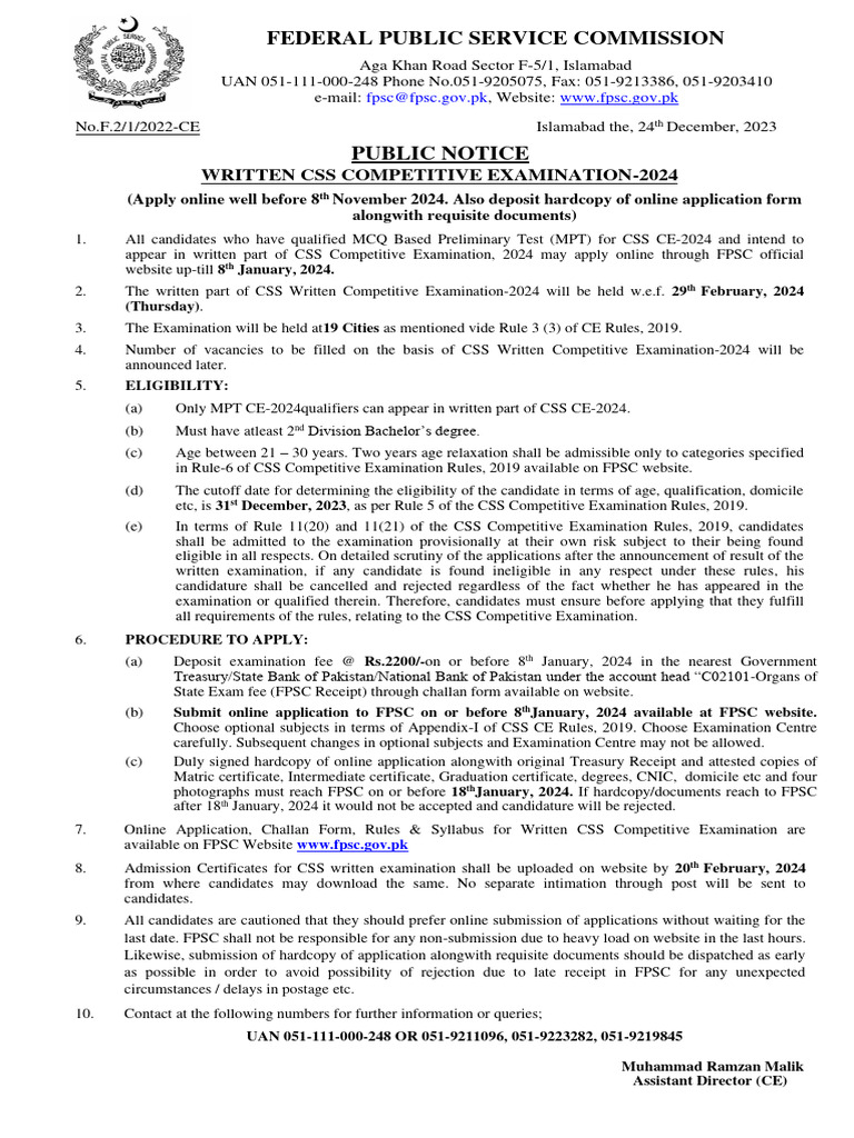 CE2024 Public Notice PDF University And College Admission