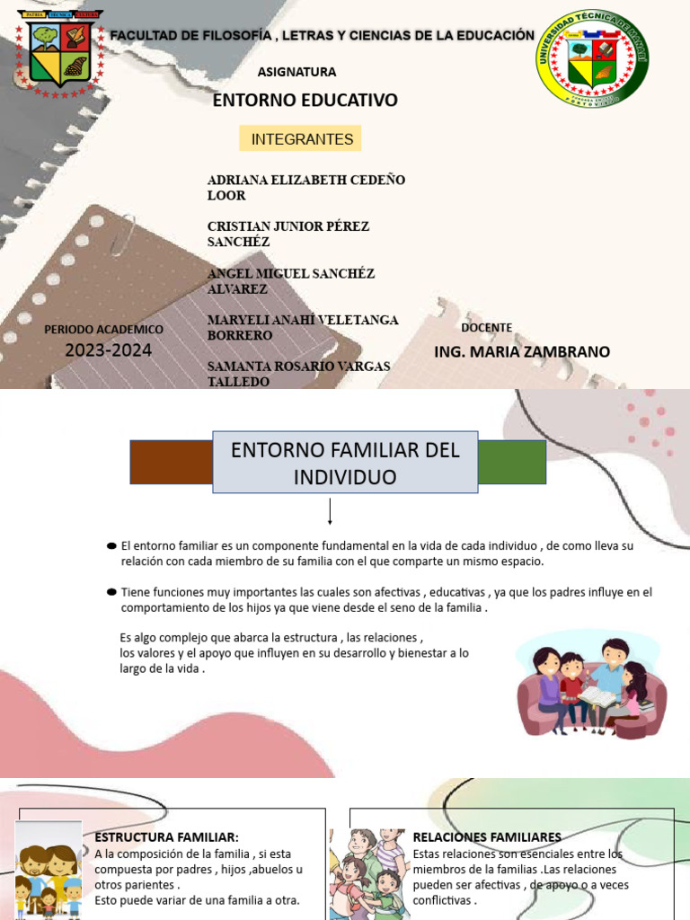 Entorno Familiar y su Impacto en el Individuo | PDF | Familia | Sociedad