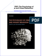 Instant Download Ebook PDF The Psychology of Criminal and Violent Behaviour PDF FREE