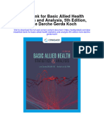 Instant Download Test Bank For Basic Allied Health Statistics and Analysis 5th Edition Lorie Darche Gerda Koch PDF Scribd