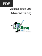 Microsoft Excel 2021 Advanced Training - Transcription