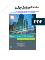 Instant Download Test Bank For Basic Business Statistics 14th by Berenson PDF Scribd