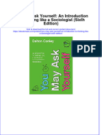 Instant Download You May Ask Yourself An Introduction To Thinking Like A Sociologist Sixth Edition PDF FREE