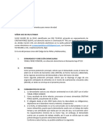 Demanda de Alimentos para Hijo Menor de Edad