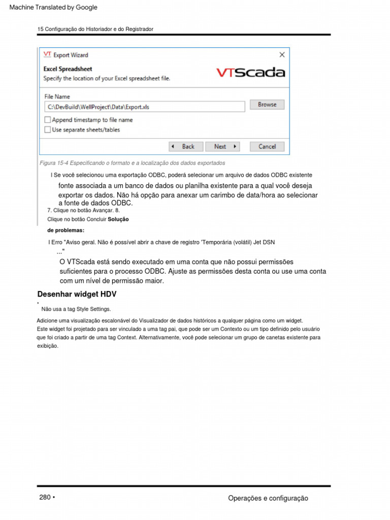 Configuração do VTScada e ODBC | PDF | Segurança da camada de ...