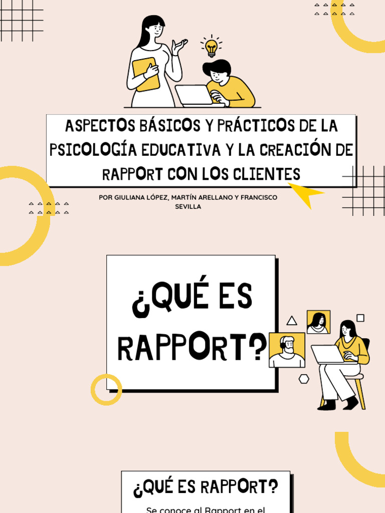 Psicología Educativa y Rapport | PDF | Comunicación | Modificación de ...