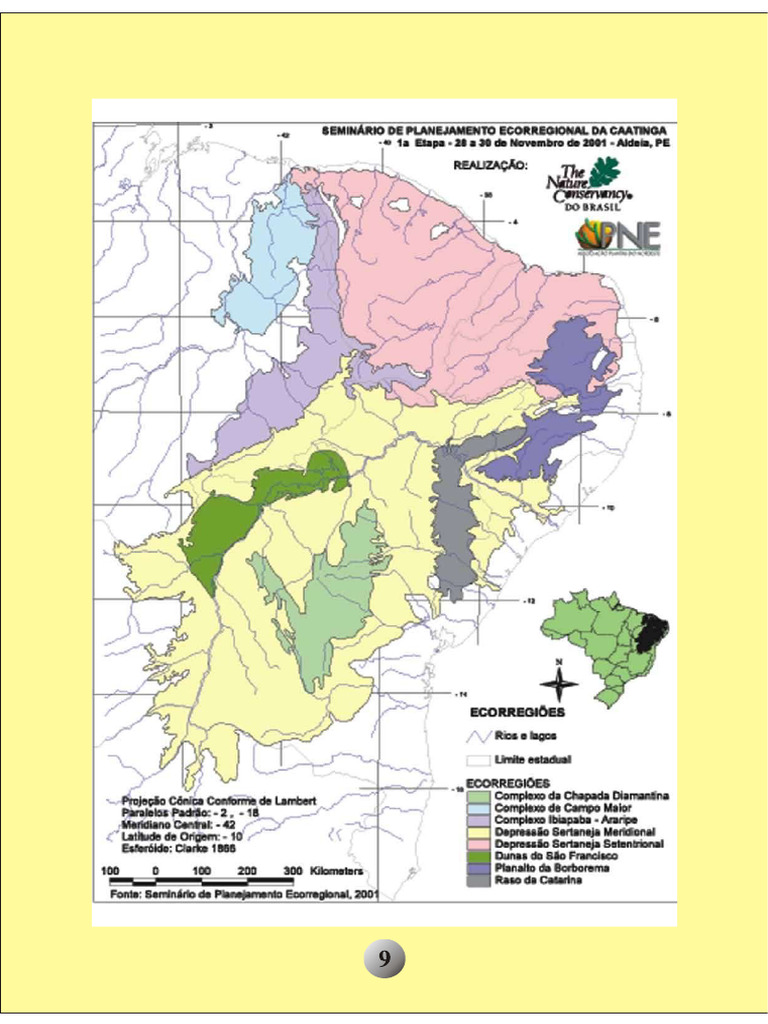 MAPA Das Ecorregiões Da Caatinga | PDF
