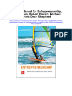 Instant Download Solution Manual For Entrepreneurship 11th Edition Robert Hisrich Michael Peters Dean Shepherd PDF Scribd