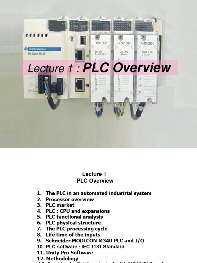 Lecture 1 | PDF | Programmable Logic Controller | Input/Output