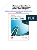 Instant Download Solution Manual For Essentials of Business Law 10th Edition Anthony Liuzzo Ruth Calhoun Hughes PDF Scribd