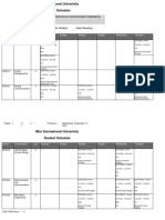 Student Schedule