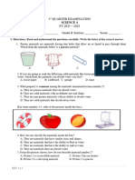 SCIENCE 4 1st Quarter Examination