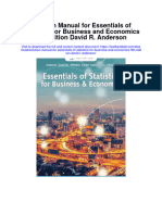Instant Download Solution Manual For Essentials of Statistics For Business and Economics 9th Edition David R Anderson PDF Scribd