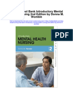 Instant Download Nursing Test Bank Introductory Mental Health Nursing 2nd Edition by Donna M Womble PDF Scribd