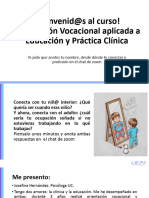 Orientación Vocacional Aplicada A Educación y Práctica Clínica