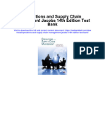 Instant Download Operations and Supply Chain Management Jacobs 14th Edition Test Bank PDF Scribd