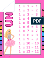 Tablas de Multiplicar Barbie