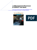 Instant download Operations Management Stevenson 11th Edition Test Bank pdf scribd
