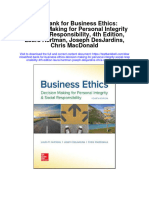 Instant Download Test Bank For Business Ethics Decision Making For Personal Integrity Social Responsibility 4th Edition Laura Hartman Joseph Desjardins Chris Macdonald 94 PDF Scribd