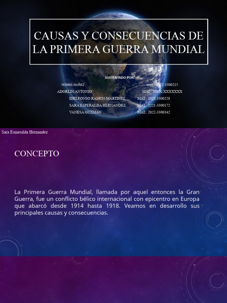 Causas y Consecuencias de la Gran Guerra | PDF | Primera Guerra Mundial ...