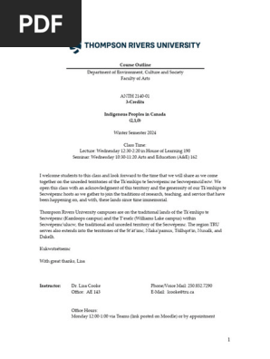 ANTH 2140 Outline Winter 2024