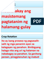 Layunin:: Natatalakay Ang Masistemang Pagtatanim NG Halamang-Gulay