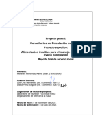 Consultorios de Orientación Nutricional: Proyecto General