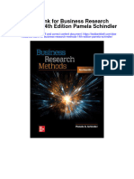 Instant Download Test Bank For Business Research Methods 14th Edition Pamela Schindler PDF Scribd