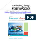 Test Bank For Business & Society: Ethics, Sustainability & Stakeholder Management, 10th Edition, Archie B. Carroll, Jill Brown Ann K. Buchholtz