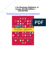 Instant Download Test Bank For Business Statistics A First Course 6 e 6th Edition 0321937953 PDF Scribd