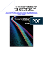 Instant Download Test Bank For Business Statistics For Contemporary Decision Making 10th Edition Us Edition Ken Black PDF Scribd