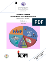 BF ADM Module 1 Q1 WK 1 To 5 Introduction To Financial Management Autosaved