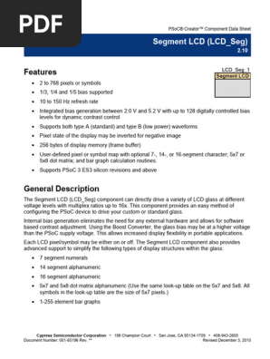 Infineon-Component_Segment_LCD_(SegLCD)_V2.10-Software Module Datasheets-v03_04-EN