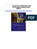 Instant download Solution Manual for Production and Operations Analysis Nahmias 6th Edition pdf scribd