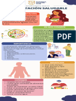 Infografía Comida Saludable Ilustrado Multicolor