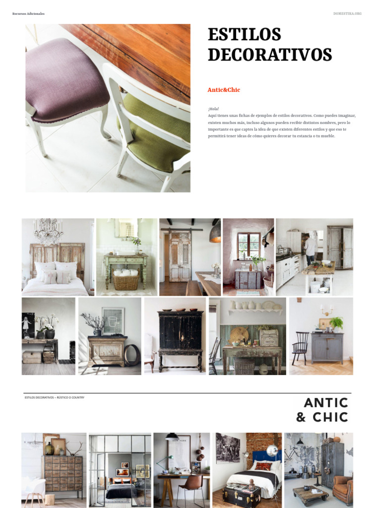 Guía de Estilos Decorativos | PDF | Estilo de vida